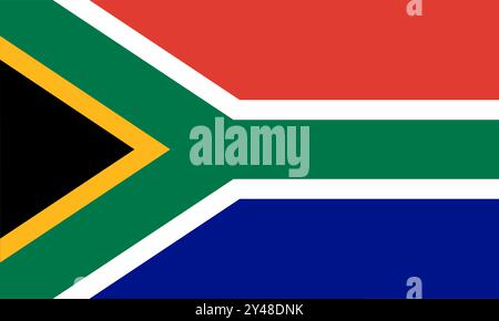 South Africa flag national material design Stock Vector