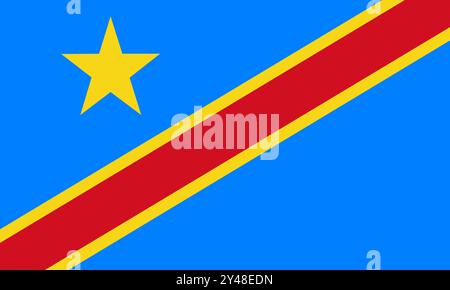 Democratic Republic of the Congo flag national material design Stock Vector