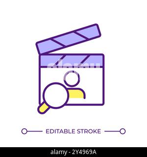 Movie cast RGB color icon Stock Vector