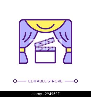 Movie premiere RGB color icon Stock Vector