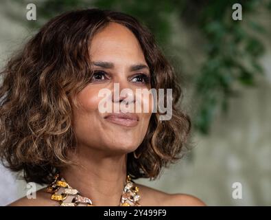 New York, USA. 16th Sep, 2024. Halle Berry wearing dress by Tamara Ralph attends premiere of Lionsgate 'Never Let Go' at Regal Times Square in New York on September 16, 2024. (Photo by Lev Radin/Sipa USA) Credit: Sipa USA/Alamy Live News Stock Photo