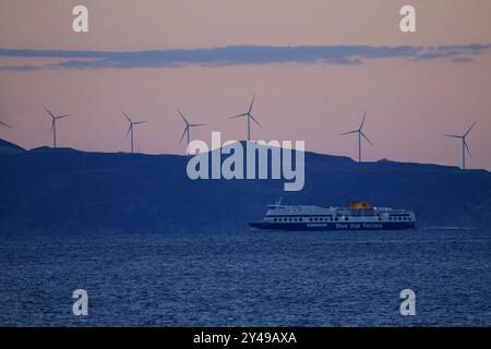 Windmill on uninhabited island  in  Greece Stock Photo