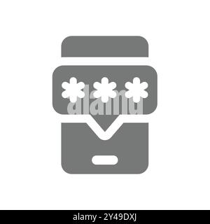 Smartphone and masked characters vector icon. Password protected login and access. Stock Vector