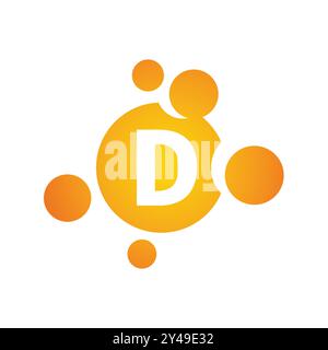 Vitamin d vector icon. Colorful drug nutrition supplement symbol. Stock Vector
