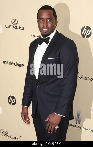 BEVERLY HILLS, CA - JANUARY 13:  Sean Combs attends The Weinstein Company's 2013 Golden Globes After Party at The Beverly Hilton Hotel on January 13, 2013 in Beverly Hills, California.      People:  Sean Combs Stock Photo