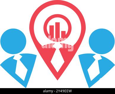 Pointer map icon design template Stock Vector