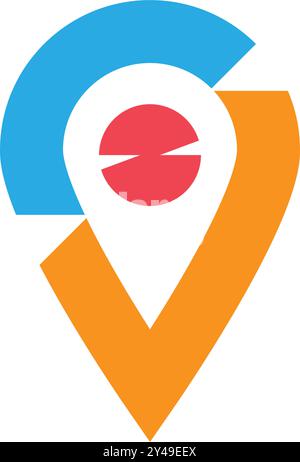Pointer map icon design template Stock Vector