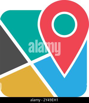 Pointer map icon design template Stock Vector