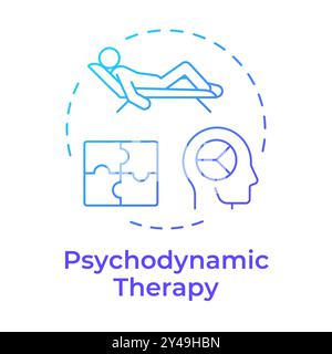 Psychodynamic therapy blue gradient concept icon Stock Vector