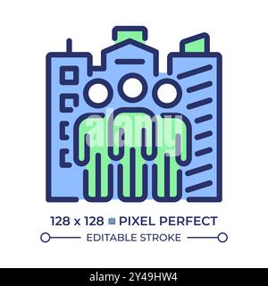 Citizens pixel perfect RGB color icon Stock Vector