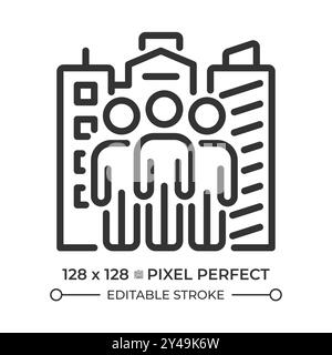 Citizens pixel perfect linear icon Stock Vector