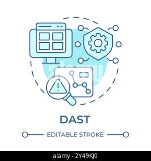 DAST soft blue concept icon Stock Vector