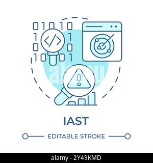 IAST soft blue concept icon Stock Vector