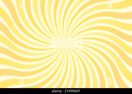 Yellow Candy Cream Swirl Twisted Spiral Background Stock Vector