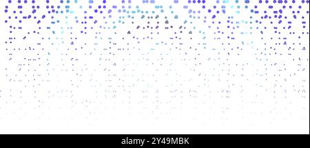Modern Purple Fading Halftone Dots Wide Pattern Texture Background Stock Vector