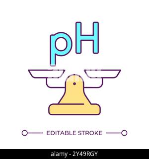 PH level RGB color icon Stock Vector