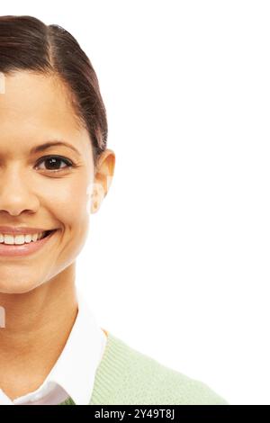 Portrait of positive female school teacher Stock Photo - Alamy
