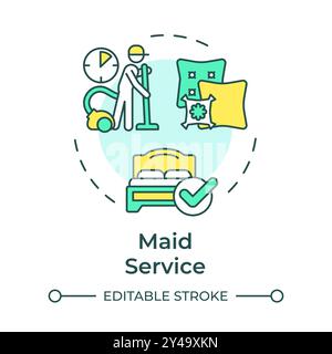 Maid service multi color concept icon Stock Vector