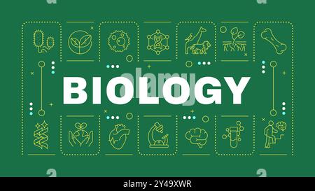 Biology green word concept Stock Vector