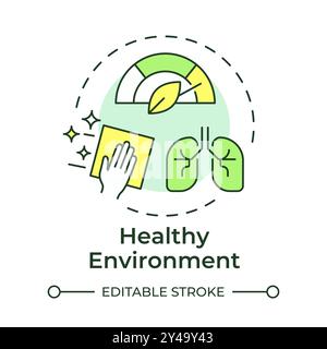 Healthy environment multi color concept icon Stock Vector