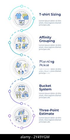 Agile work estimation infographic design template Stock Vector