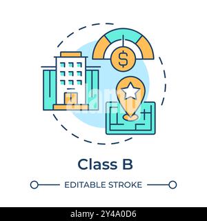Property class B multi color concept icon Stock Vector