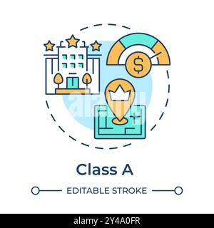 Property class A multi color concept icon Stock Vector