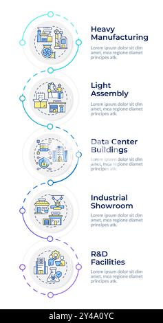 Industrial property types infographic design template Stock Vector