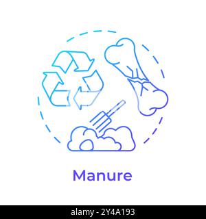 Manure blue gradient concept icon Stock Vector