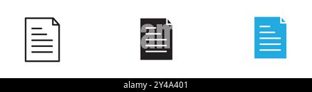 File icon vector line logo mark or symbol set collection outline style Stock Vector