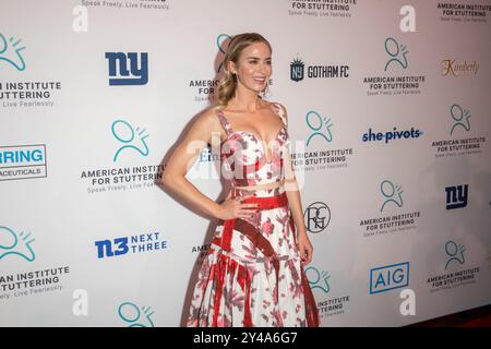 New York, New York, USA. 16th Sep, 2024. (NEW) American Institute for Stuttering 18th Annual Gala Hosted by Emily Blunt. September 16, 2024, New York, New York, USA: Emily Blunt attends the American Institute for Stuttering 18th Annual Gala Hosted by Emily Blunt on September 16, 2024 in New York City. (Credit: M10s/TheNews2) (Foto: M10s/Thenews2/Zumapress) (Credit Image: © Ron Adar/TheNEWS2 via ZUMA Press Wire) EDITORIAL USAGE ONLY! Not for Commercial USAGE! Stock Photo