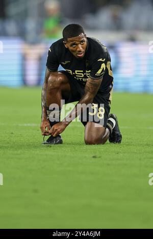 Verona's Jackson Tchatchoua during the Serie A soccer match between ...