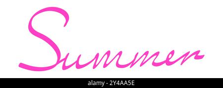 Lettering about summer written by hand Stock Vector