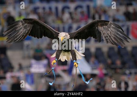 Roma, Italia. 16th Sep, 2024. Olimpia eagle during the Serie A Enilive soccer match between SS Lazio and Hellas Verona at the Rome's Olympic stadium, Italy - Monday, September 16, 2024. Sport - Soccer. (Photo by Fabrizio Corradetti/LaPresse) Credit: LaPresse/Alamy Live News Stock Photo