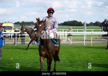 Jockey Hector Crouch on Al Anoud at York. Stock Photo