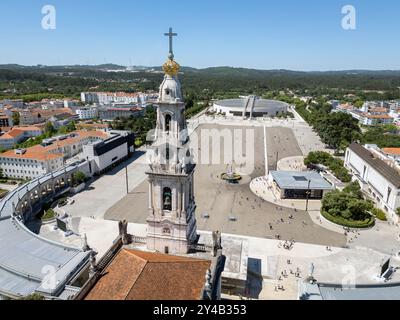 Aerial view of the Our Lady of Fatima shrine in Fátima, Portugal ...