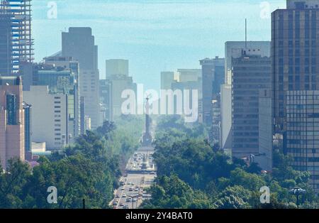 Mexico - The Angel of Independence, known by the shortened name El Ángel and officially known as Monumento a la Independencia ('Monument to Independen Stock Photo