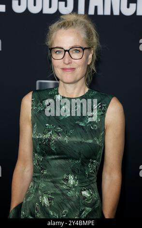 Gillian Anderson at the Los Angeles premiere of 'The Substance' held at the  DGA Theater in Hollywood, USA on September 16, 2024 Stock Photo - Alamy