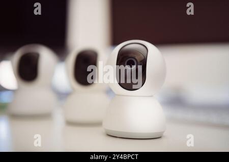 Webcam ip security camera. Smart home automation devices. System security. Stock Photo