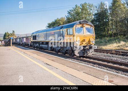 GBRf  66710 at Ribblehead station 17th September 2024 Stock Photo