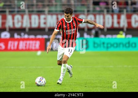 Christian Pulisic of Ac Milan in action during the Serie A match ...