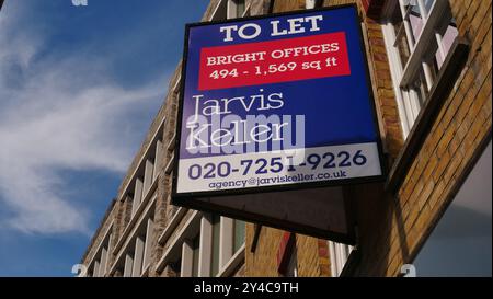 Commercial offices and shops to let in Cowcross Street, Farringdon,  London. Stock Photo