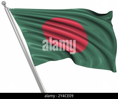 Flag of Bangladesh, This is a computer generated and 3d rendered picture Stock Photo