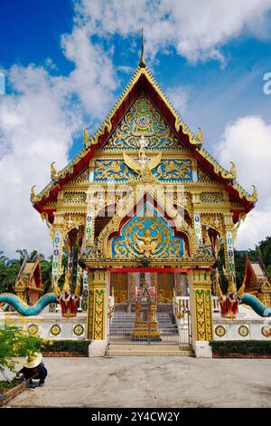 'Wat Manee Sri Mahathat' Temple in  Khao Lak, Thailand. Stock Photo
