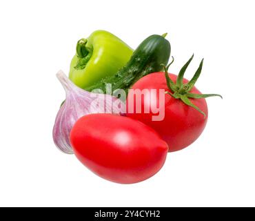 Vegetables isolated. Fresh organic  vegetables on white background. Set of fresh vegetables. Stock Photo