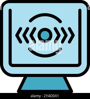 research technology eye tracking vector. analysis gaze, movement screen ...