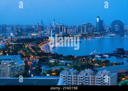 Moment of Evening. Baku, Azerbaijan. Stock Photo