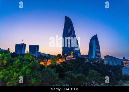 Moment of Evening. Baku, Azerbaijan. Stock Photo