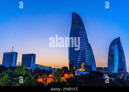 Moment of Evening. Baku, Azerbaijan. Stock Photo