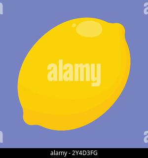 Lemon Vegetable vector icon. yellow lemon icon. lemon illustration Stock Vector